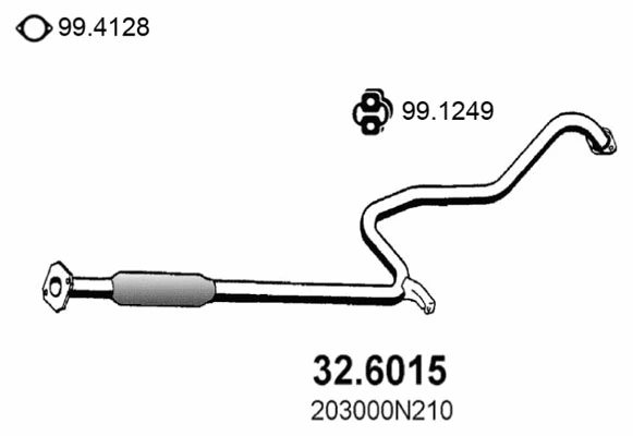 32.6015 ASSO Средний глушитель выхлопных газов (фото 1)