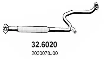 32.6020 ASSO Средний глушитель выхлопных газов (фото 1)
