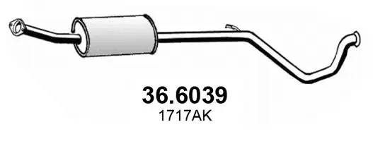 36.6039 ASSO Средний глушитель выхлопных газов (фото 1)