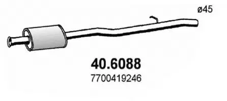 40.6088 ASSO Средний глушитель выхлопных газов (фото 1)