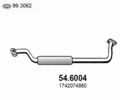 54.6004 ASSO Средний глушитель выхлопных газов (фото 1)