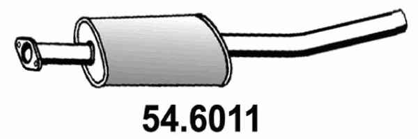 54.6011 ASSO Средний глушитель выхлопных газов (фото 1)