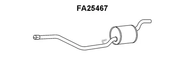 FA25467 VENEPORTE Средний глушитель выхлопных газов (фото 1)