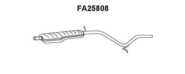 FA25808 VENEPORTE Средний глушитель выхлопных газов (фото 1)