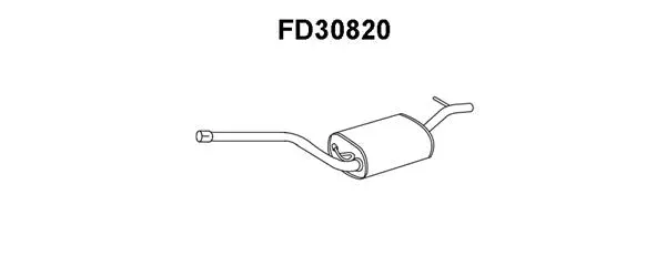 FD30820 VENEPORTE Средний глушитель выхлопных газов (фото 1)