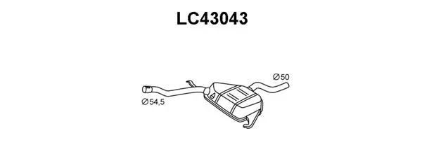 LC43043 VENEPORTE Средний глушитель выхлопных газов (фото 1)