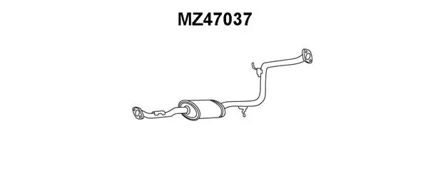 MZ47037 VENEPORTE Средний глушитель выхлопных газов (фото 1)