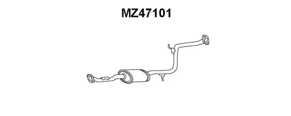 MZ47101 VENEPORTE Средний глушитель выхлопных газов (фото 1)