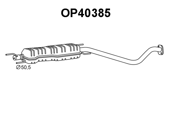 OP40385 VENEPORTE Средний глушитель выхлопных газов (фото 1)