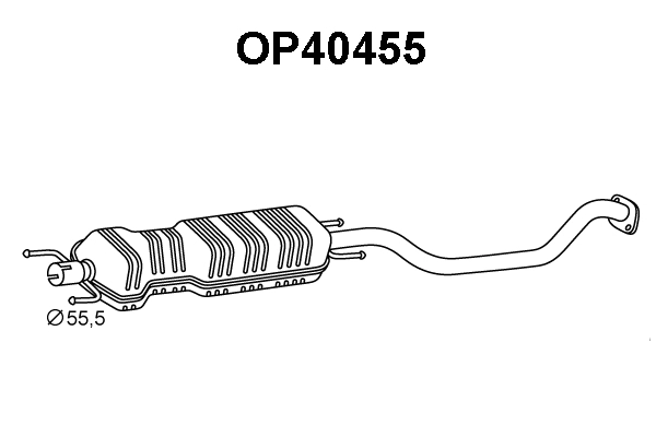 OP40455 VENEPORTE Средний глушитель выхлопных газов (фото 1)