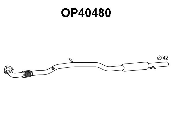 OP40480 VENEPORTE Средний глушитель выхлопных газов (фото 1)