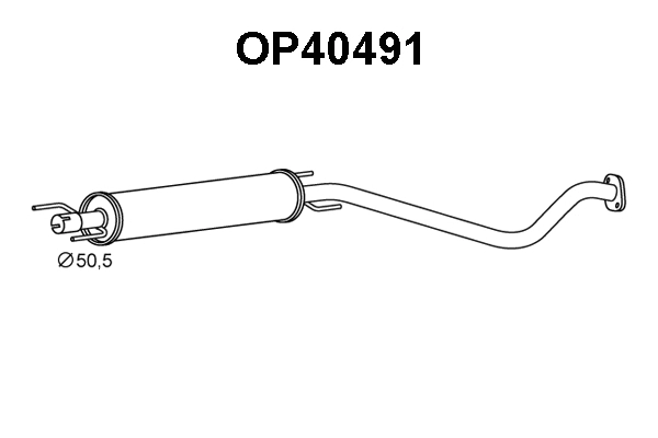 OP40491 VENEPORTE Средний глушитель выхлопных газов (фото 1)