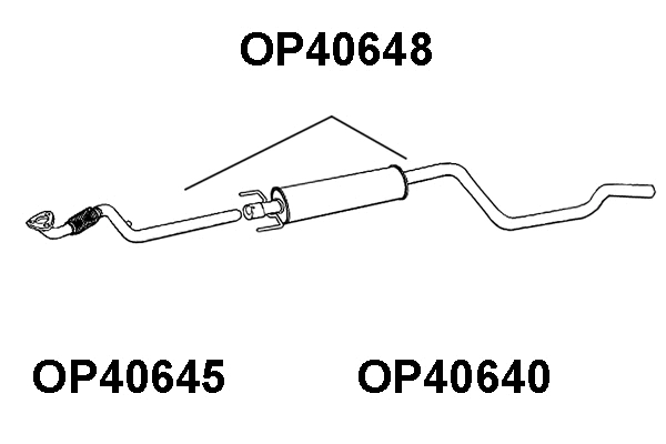 OP40648 VENEPORTE Средний глушитель выхлопных газов (фото 1)