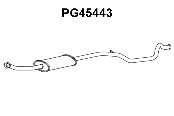 PG45443 VENEPORTE Средний глушитель выхлопных газов (фото 1)