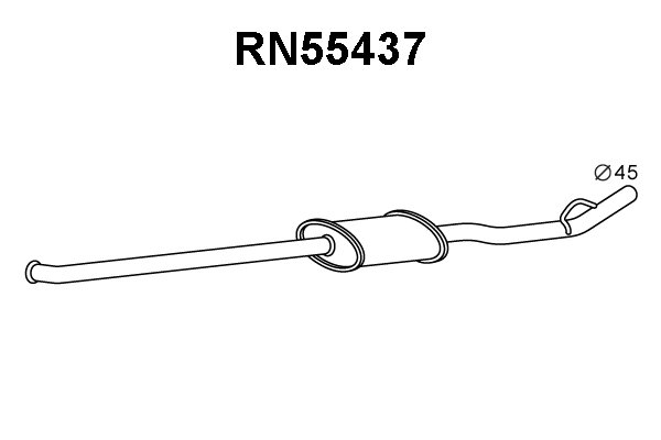 RN55437 VENEPORTE Средний глушитель выхлопных газов (фото 1)