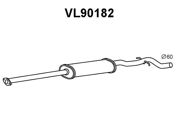 VL90182 VENEPORTE Средний глушитель выхлопных газов (фото 1)