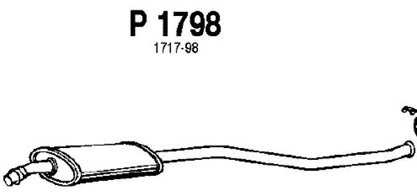 P1798 FENNO Средний глушитель выхлопных газов (фото 1)