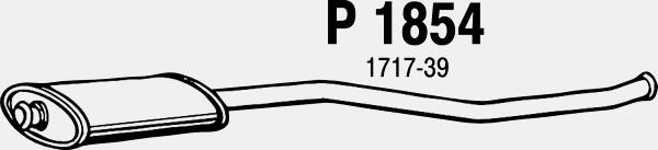 P1854 FENNO Средний глушитель выхлопных газов (фото 1)