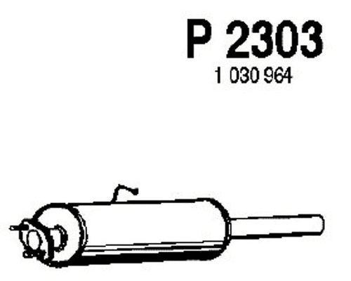 P2303 FENNO Средний глушитель выхлопных газов (фото 1)