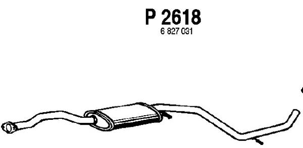 P2618 FENNO Средний глушитель выхлопных газов (фото 1)