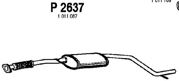 P2637 FENNO Средний глушитель выхлопных газов (фото 1)