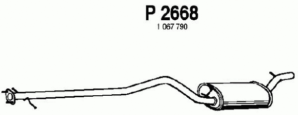 P2668 FENNO Средний глушитель выхлопных газов (фото 1)