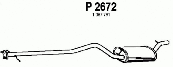 P2672 FENNO Средний глушитель выхлопных газов (фото 1)