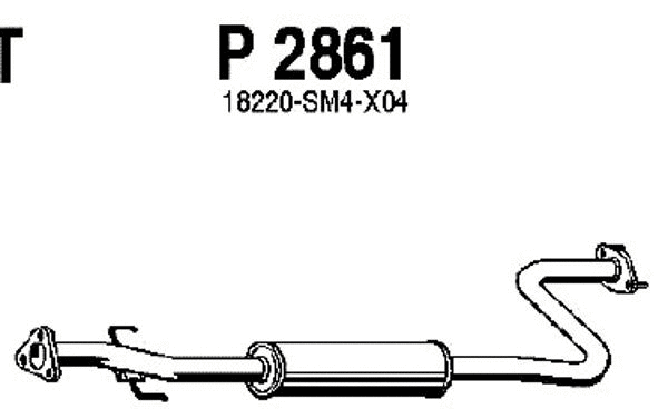P2861 FENNO Средний глушитель выхлопных газов (фото 1)