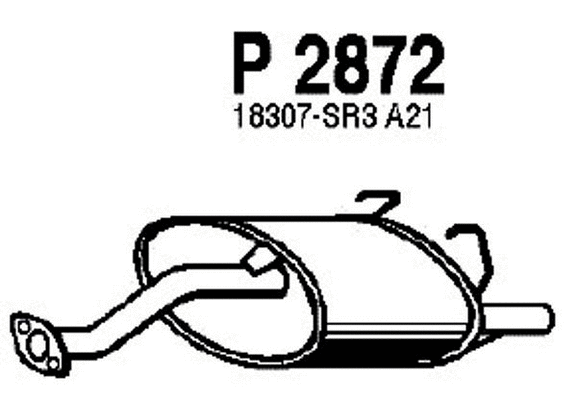 P2872 FENNO Средний глушитель выхлопных газов (фото 1)