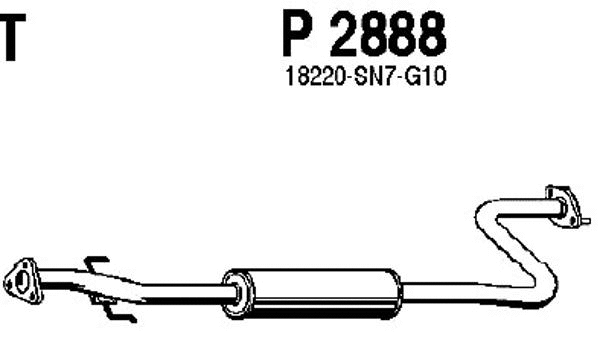 P2888 FENNO Средний глушитель выхлопных газов (фото 1)