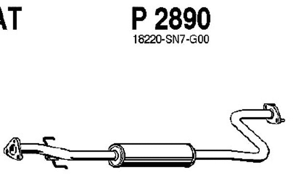 P2890 FENNO Средний глушитель выхлопных газов (фото 1)