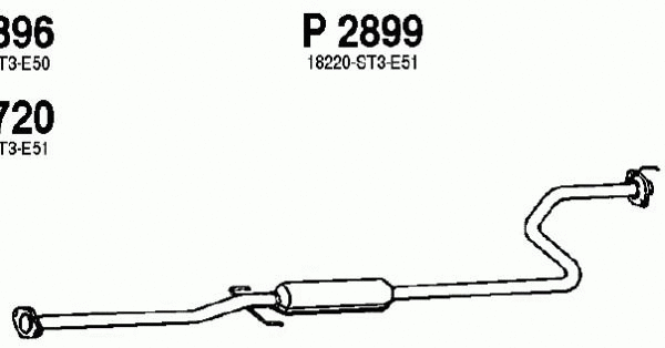 P2899 FENNO Средний глушитель выхлопных газов (фото 1)