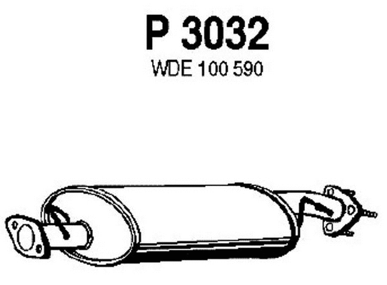 P3032 FENNO Средний глушитель выхлопных газов (фото 1)