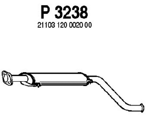 P3238 FENNO Средний глушитель выхлопных газов (фото 1)