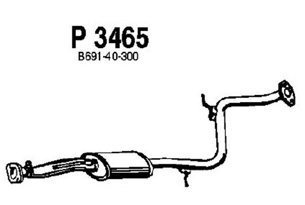 P3465 FENNO Средний глушитель выхлопных газов (фото 1)