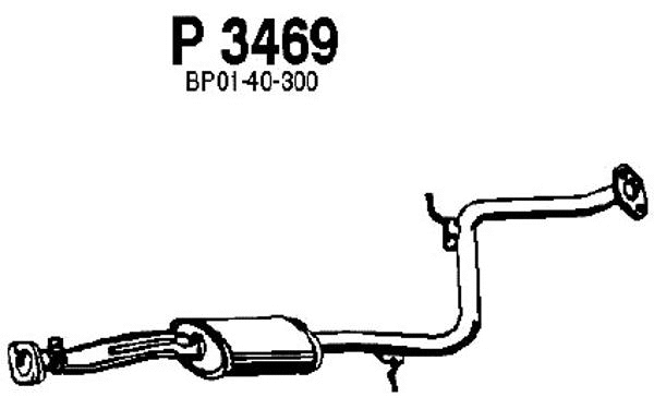 P3469 FENNO Средний глушитель выхлопных газов (фото 1)