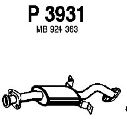 P3931 FENNO Средний глушитель выхлопных газов (фото 1)