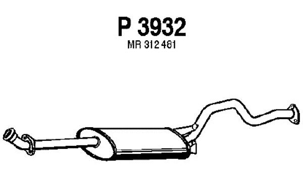 P3932 FENNO Средний глушитель выхлопных газов (фото 1)