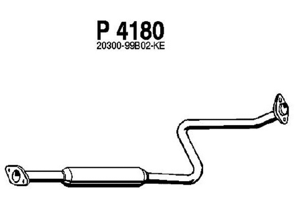 P4180 FENNO Средний глушитель выхлопных газов (фото 1)