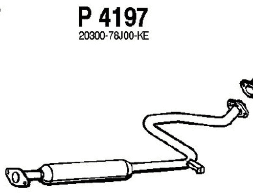 P4197 FENNO Средний глушитель выхлопных газов (фото 1)