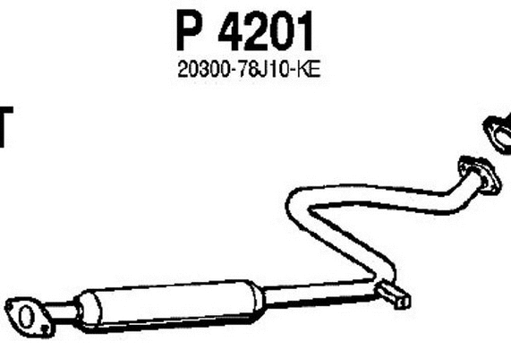 P4201 FENNO Средний глушитель выхлопных газов (фото 1)
