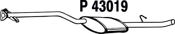 P43019 FENNO Средний глушитель выхлопных газов (фото 1)