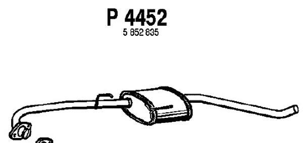 P4452 FENNO Средний глушитель выхлопных газов (фото 1)