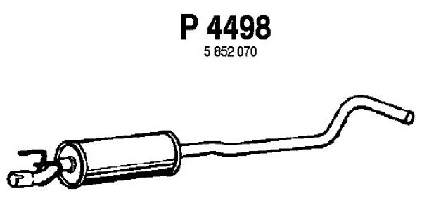 P4498 FENNO Средний глушитель выхлопных газов (фото 1)