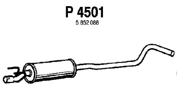 P4501 FENNO Средний глушитель выхлопных газов (фото 1)
