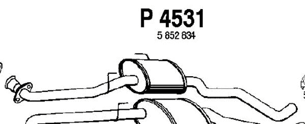 P4531 FENNO Средний глушитель выхлопных газов (фото 1)
