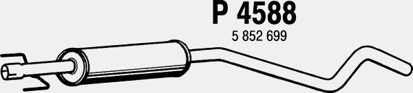 P4588 FENNO Средний глушитель выхлопных газов (фото 1)