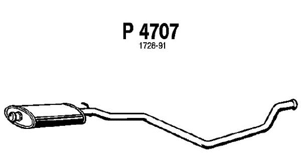 P4707 FENNO Средний глушитель выхлопных газов (фото 1)