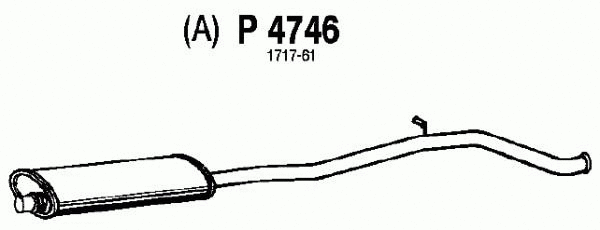 P4746 FENNO Средний глушитель выхлопных газов (фото 1)