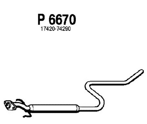 P6670 FENNO Средний глушитель выхлопных газов (фото 1)